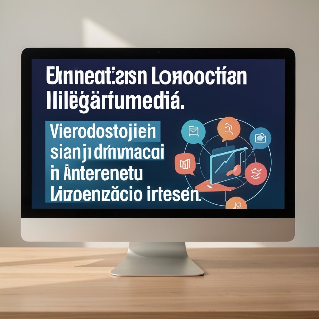 Digitalni ekran koji prikazuje kontrastne naslove vijesti, ilustracija razlike između vjerodostojnih i lažnih informacija na internetu